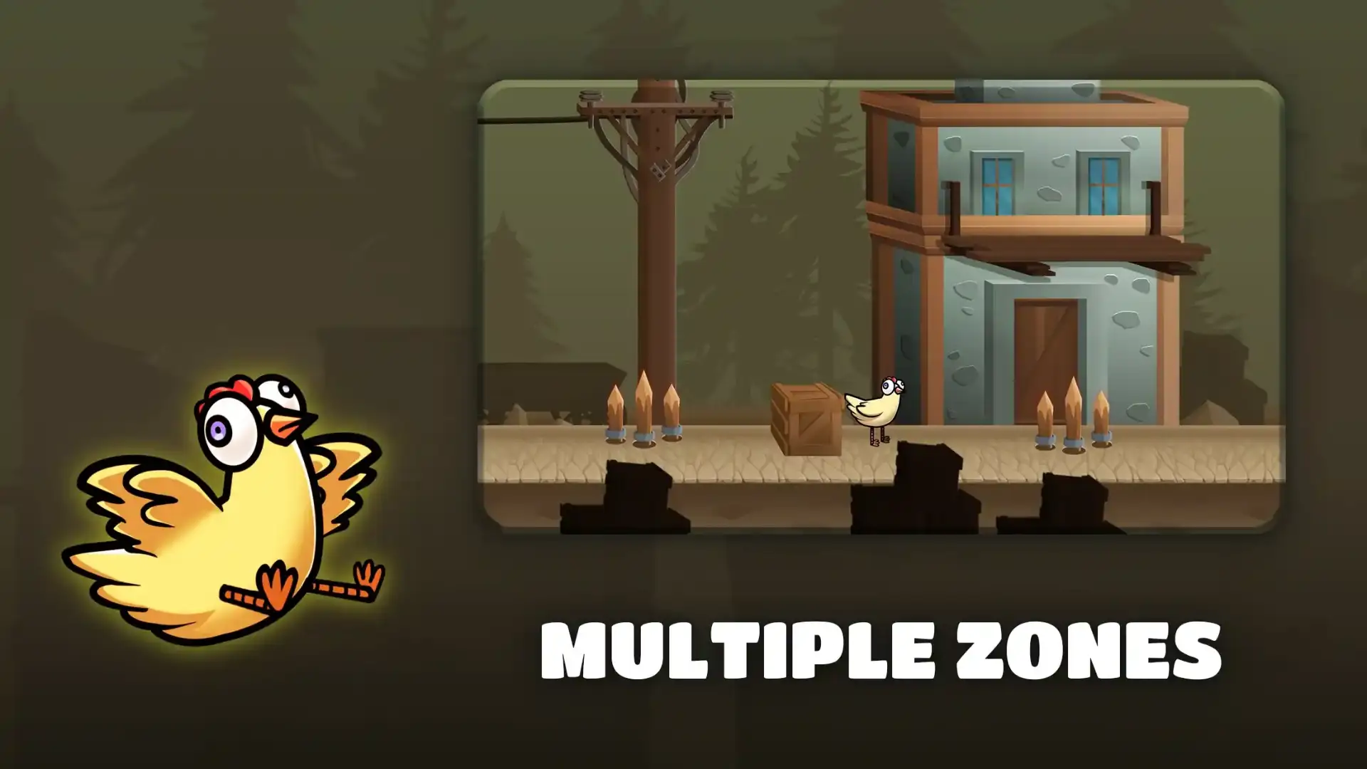 Explore multiple zones in Runaway Chicken